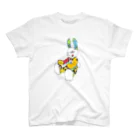 ユウサミイTシャツ店のうさぎ星人　YUNA color 白（小さめプリント） Regular Fit T-Shirt
