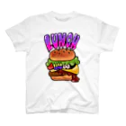 あやしいおばさん くろまめさんのランチ（チーズバーガー） スタンダードTシャツ