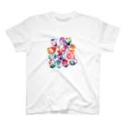 黄紫-キムラサキ-/kimurasakiのInk Drops Regular Fit T-Shirt