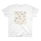 chabiのばらの花 /purple yellow Regular Fit T-Shirt