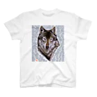 WOLFPACKplusのかっこいいオオカミといろんな言語のオオカミ文字 Regular Fit T-Shirt