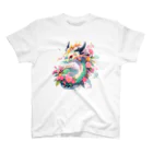 Japan Beautyオリジナルショップの緑色の花龍さん Regular Fit T-Shirt