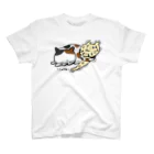 ししゃもねこ社の猫ガクブルししゃもねこ スタンダードTシャツ