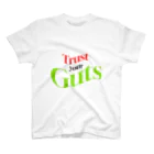 "Nation"の"Trsut your guts"胃腸と根性を信じる Regular Fit T-Shirt