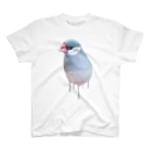 Momi Buncho Lab SHOPのシルバー文鳥 スタンダードTシャツ