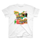 みきぞーん｜保護猫 ミッキー画伯と肉球とおともだちのmuchaguraainima hamburger スタンダードTシャツ