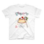 旅猫王子れぉにゃん👑😼公式(レイラ・ゆーし。)の(台詞なし)プリン☆れぉにゃんTシャツ2 スタンダードTシャツ