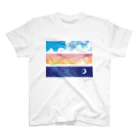 地球屋SUZURI店の空図鑑(ロゴ入り) 티셔츠