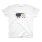 チャリティーグッズ-犬専門デザインのダックスフンド-ブラックタン&ホワイト・クリーム「I♡DACHSHUND」 スタンダードTシャツ
