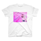 Neige_117のペンキで彩る世界/少女/桃 スタンダードTシャツ