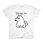 柴犬しばわんこhana873の柴犬(白)　Shiba Inu スタンダードTシャツ