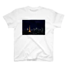 風景ショップの夜のアクリル スタンダードTシャツ