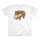 ししゃもねこ社のクマにくわれるししゃもねこ Regular Fit T-Shirt