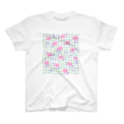 chabiのばらの花/pink green スタンダードTシャツ