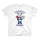 map5（マップファイブ）デザイン・ライセンス・ストック　のパンダ・テニス・全身・イラスト・ラケット・TENNIS・アイテム・デザイン・ガット・スポーツ・Tシャツ・サーブ・かっこいい・かわいい・選手・画像・ボール・王子・絵・オリジナル（C） Regular Fit T-Shirt