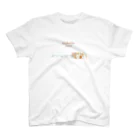 雛乃の文鳥グッズ屋さんのキンカチョウのネモフィラデザイン スタンダードTシャツ