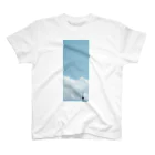 696graphic_suzuriのCinemaScope掛軸_001_空と雲と電信柱 スタンダードTシャツ