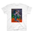 世界美術商店の花と偶像のある静物 / Still Life with Flowers and Idol Regular Fit T-Shirt