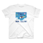 Rea  goodsのレア　🪐宇宙へ冒険🚀白系 ドット絵 スタンダードTシャツ