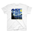art-LaboのSquare2 ゴッホ 【世界の名画】 星月夜 ポスト印象派 絵画 美術 art Regular Fit T-Shirt