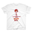 たんたんDESIGNのSUPBOY(RED) Regular Fit T-Shirt