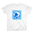 shirochiyuの乳牛（ぺろり）ブルー Regular Fit T-Shirt