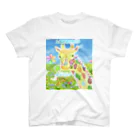 HI-KUN ART MUSEUM　　　　　　　　(ひーくんの美術館)のしあわせのキリン スタンダードTシャツ