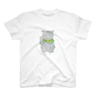 招き猫工房のサバトラおこ招きにゃん スタンダードTシャツ