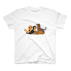 TamizのFour Dachshunds　前面プリント スタンダードTシャツ