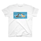 minchのwait to eat? (blue) スタンダードTシャツ