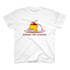 books_and_azarashiのPUDDING AND AZARASHI Regular Fit T-Shirt