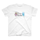 grk0 🌟ウサギのチャとシロ〜時々カッパのFrozen Shoulder(L) スタンダードTシャツ