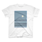 bowieの満月と電線 Regular Fit T-Shirt