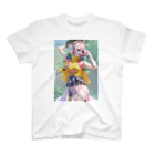 くろまる_AI/ColorMerry_AIのショートカット・ピンク１ スタンダードTシャツ