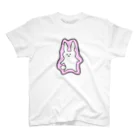 Animaletc.のワッペン風うさぎさん スタンダードTシャツ