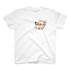 サーモンいくらapucciのパピヨンわんこ スタンダードTシャツ