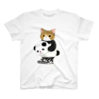 CAT'EM キャッテム　スニーカーを履いた猫のブランドのPANDA CAT A　スニーカーを履いた猫のブランド スタンダードTシャツ