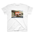 Second_Life_of_Railwaysのミャンマー国鉄ヤンゴン駅のプラットホームで寛ぐ野良犬 Regular Fit T-Shirt