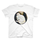 tori-nanbanの白い猫_円 Regular Fit T-Shirt