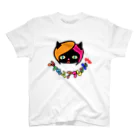 プリーズ・プリント・Tシャツの【かわいい猫ちゃんキャラT】『ウィッグ黒猫ちゃん』 Regular Fit T-Shirt