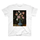 世界美術商店の万暦染付の花瓶に生けた花 / Flowers in a Wan-Li Vase Regular Fit T-Shirt