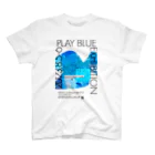 YUKA WATANABE | YUKASUKE Designの【展示DM Tシャツ】PLAY BLUE EXHIBITION スタンダードTシャツ