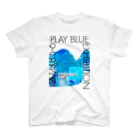 YUKA WATANABE | YUKASUKE Designの【展示DM Tシャツ②】PLAY BLUE EXHIBITION  スタンダードTシャツ