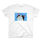 はちこのハチワレ猫レオくん(アップ) スタンダードTシャツ