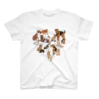 sayapochaccoのMy favorite terrier in the shape of a heart♥brown~beige~white スタンダードTシャツ