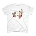 浮世絵ショップ のどぐろ　UKIYOE SHOP NODOGUROの  タコ　明石浦汐干狩図 / Akashiura clam digging スタンダードTシャツ