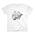 ツグミコウゲイの今から魚を3枚におろしますのねこさん スタンダードTシャツ