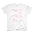おおむら農場のアルファベット・プリント・ピンク Regular Fit T-Shirt