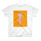 Noa Noa Art ＆ Designのタヒチアンダンサー（オレンジ）｜Ori Tahiti Lady スタンダードTシャツ