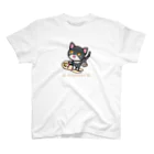 にこねこ【保護猫の保育園】のぴーたんTシャツ スタンダードTシャツ